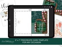 Load image into Gallery viewer, 5&quot; x 7&quot; Procreate Card Template