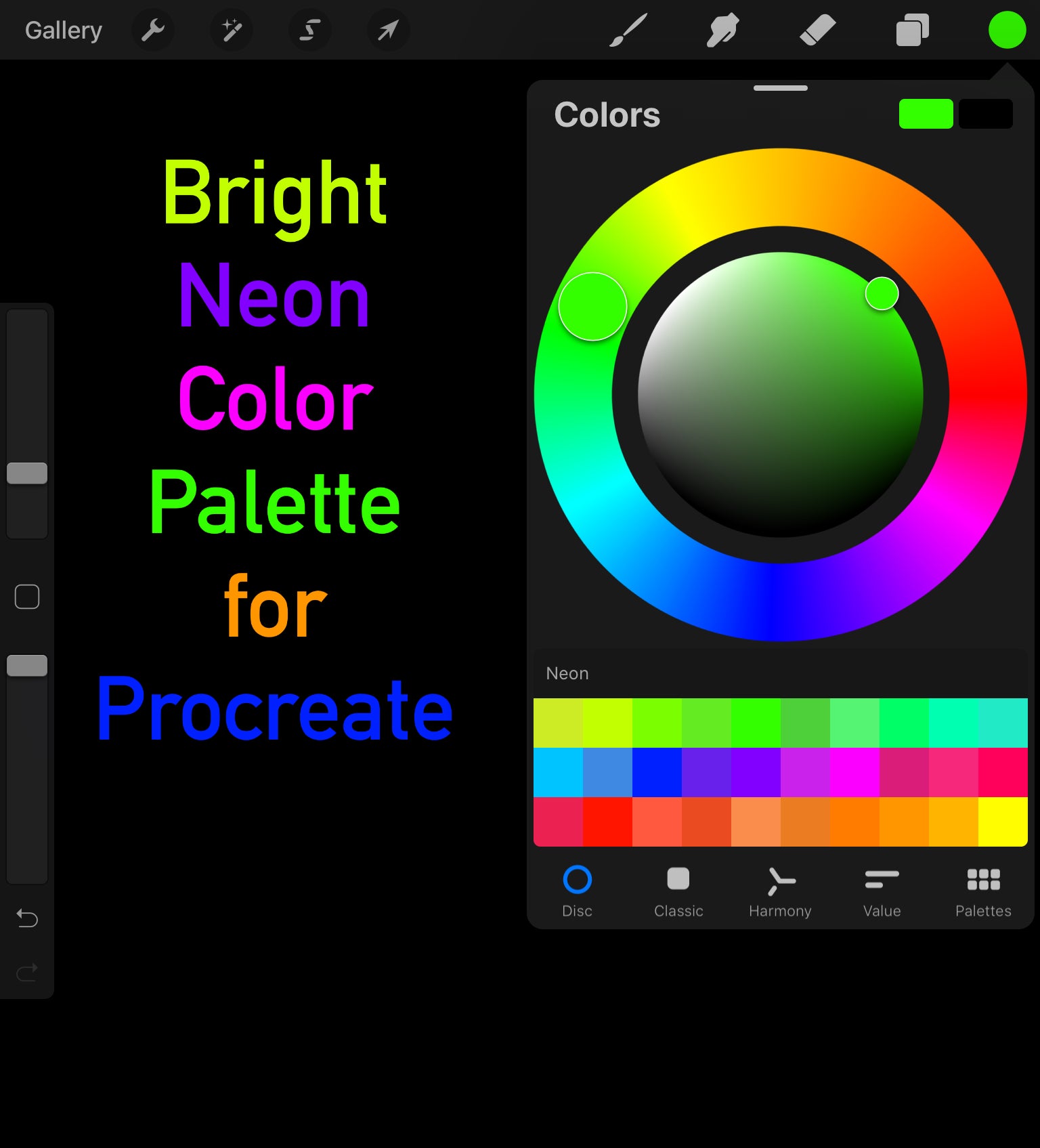 Cool Neon Colors Color Palette